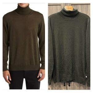 NN. 07 XL Merino Wool Sweater Turtleneck Green No Nationality 07